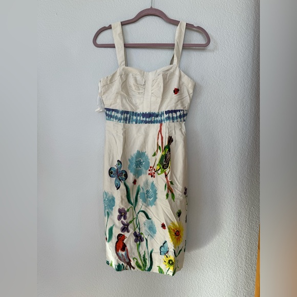 Floral Print White Dress - Picture 2 of 4